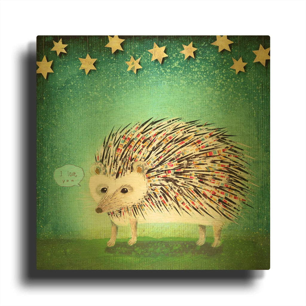 'Porcupine For Thomas' By Judy Verhoeven Gold Metal Wall Art