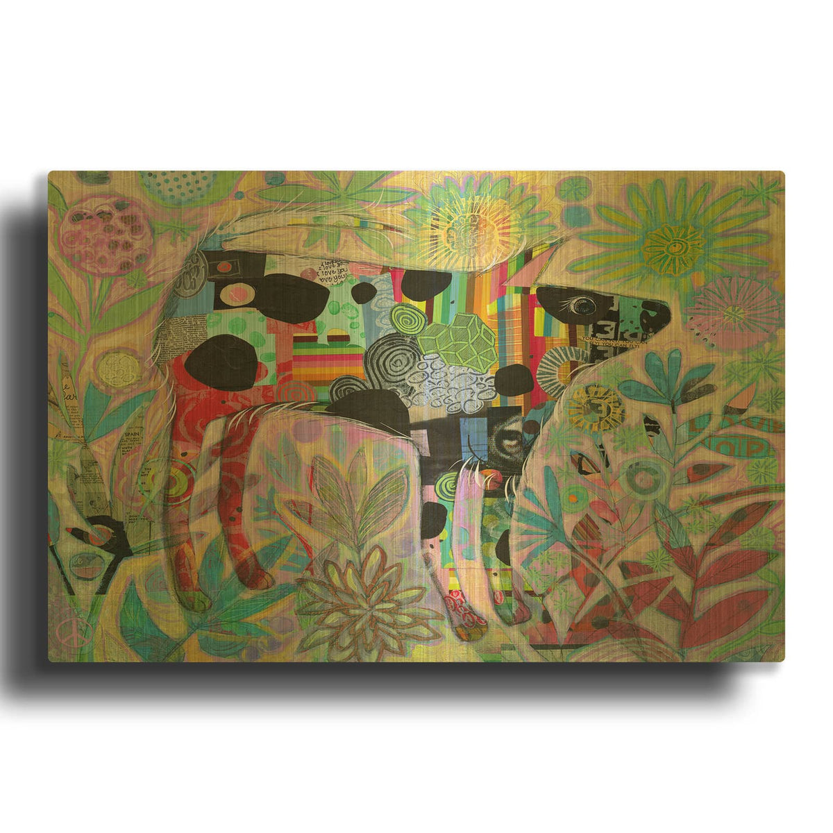 'This Old Pup Has Always Been There For Me' By Judy Verhoeven Gold Metal Wall Art
