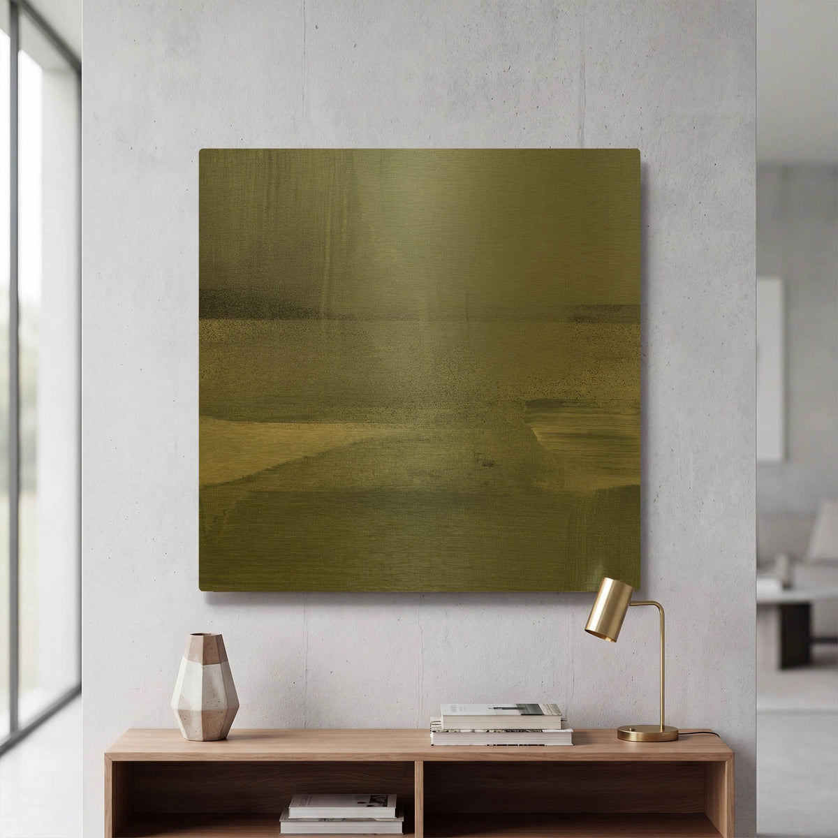 'Spatial Composition 11' By Stephanie Villafane Gold Metal Wall Art