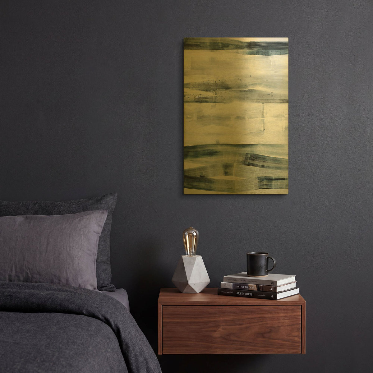 'Spatial Composition 16' By Stephanie Villafane Gold Metal Wall Art