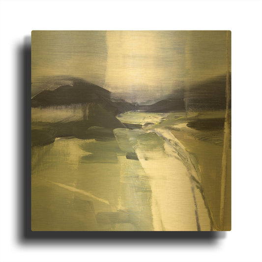 'Spatial Composition 18' By Stephanie Villafane Gold Metal Wall Art