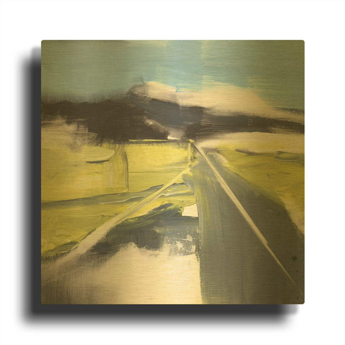 'Spatial Composition 19' By Stephanie Villafane Gold Metal Wall Art