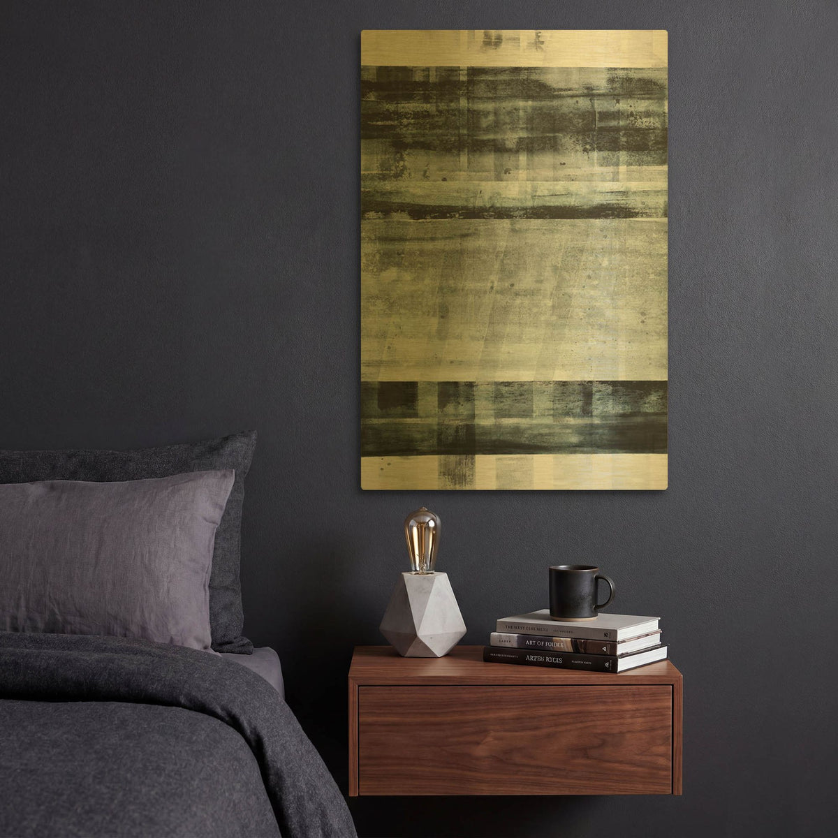 'Spatial Composition 20' By Stephanie Villafane Gold Metal Wall Art