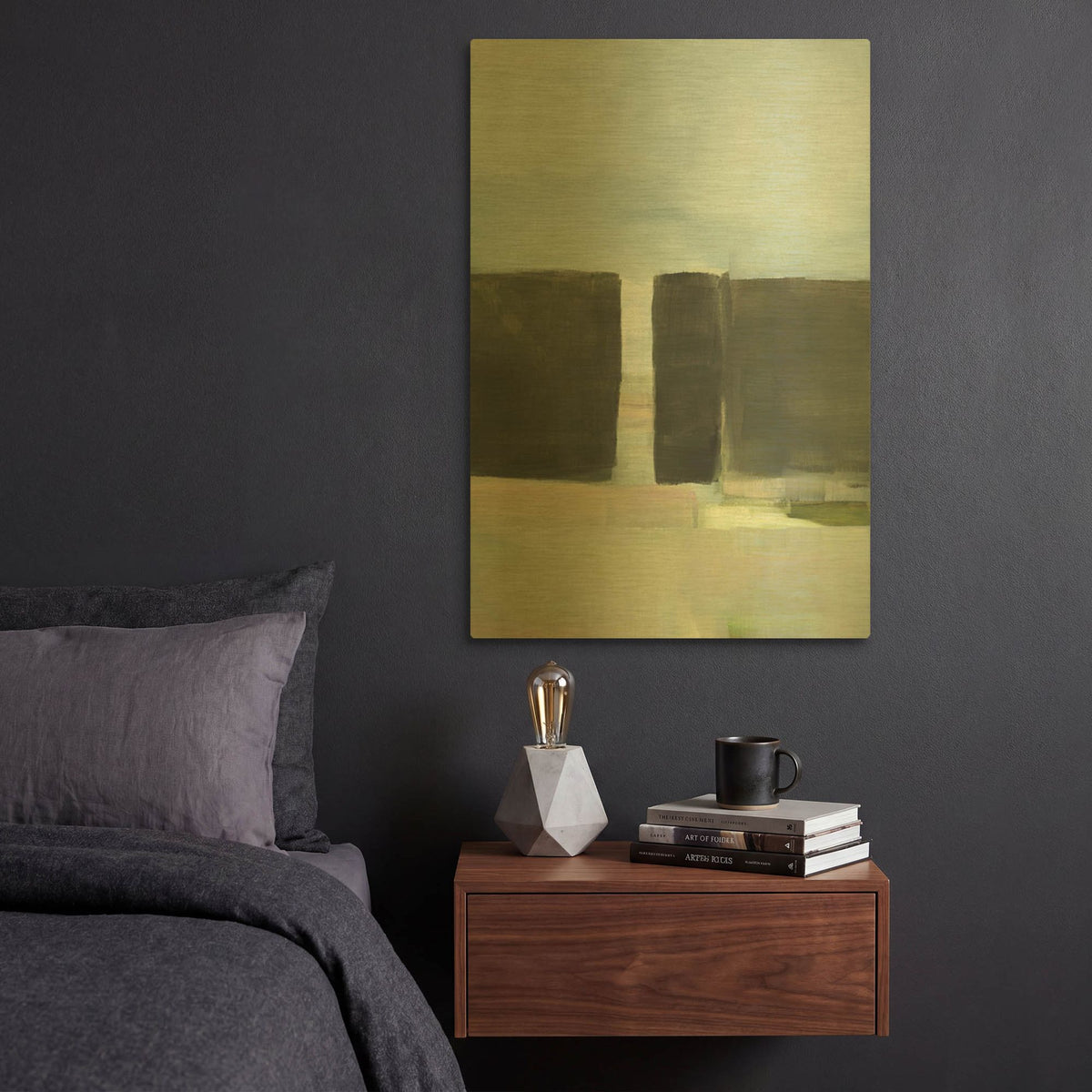 'Spatial Composition 20B' By Stephanie Villafane Gold Metal Wall Art