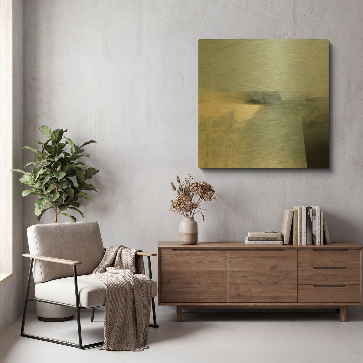 'Spatial Composition 26' By Stephanie Villafane Gold Metal Wall Art