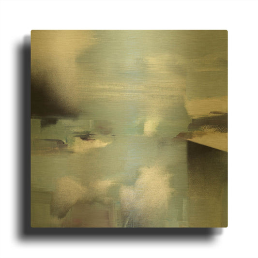 'Spatial Composition 28' By Stephanie Villafane Gold Metal Wall Art