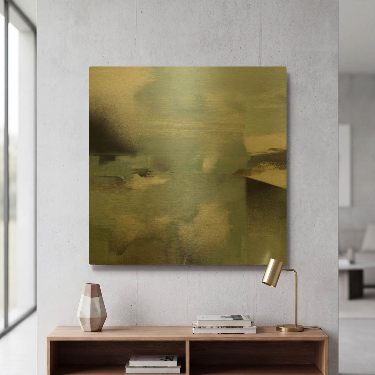 'Spatial Composition 28' By Stephanie Villafane Gold Metal Wall Art