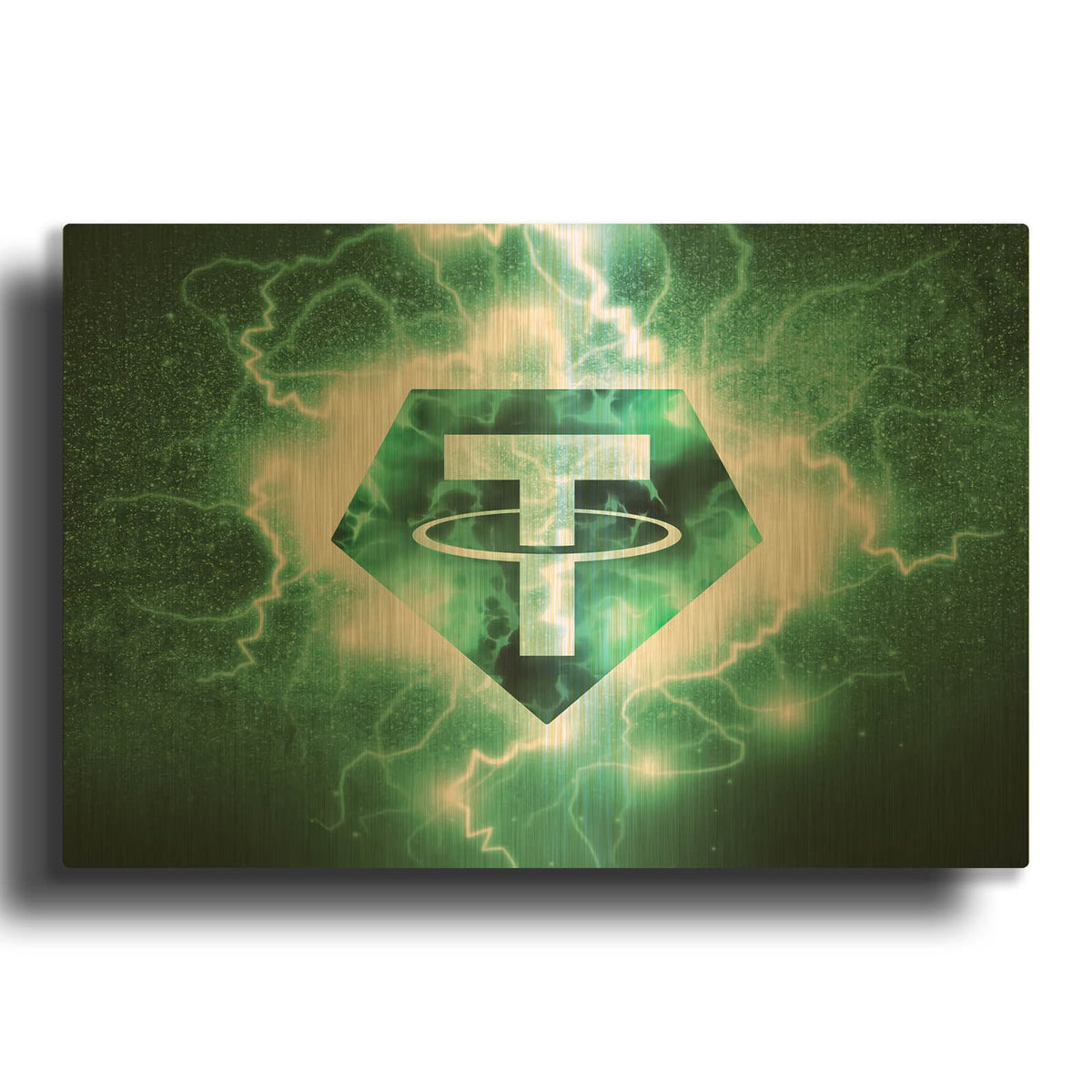 'Crypto Eclipse Tether Usdt' By Valentyn Artemenko Gold Metal Wall Art