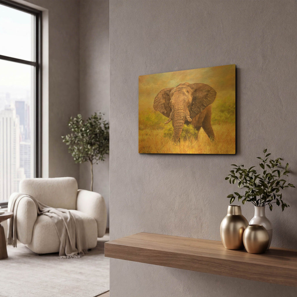 'Afternoon Snack' By David Stribbling Gold Metal Wall Art