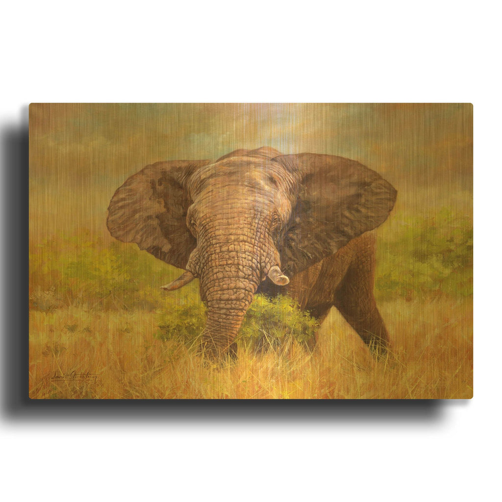 'Afternoon Snack' By David Stribbling Gold Metal Wall Art