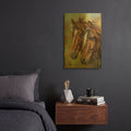 'Horses' By David Stribbling Gold Metal Wall Art