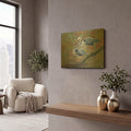 'Herons Nest Building' By David Stribbling Gold Metal Wall Art