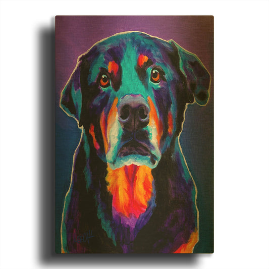 'Rotty' By Dawg Painter Gold Metal Wall Art
