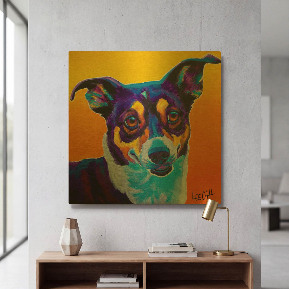'Robert' By Dawg Painter Gold Metal Wall Art