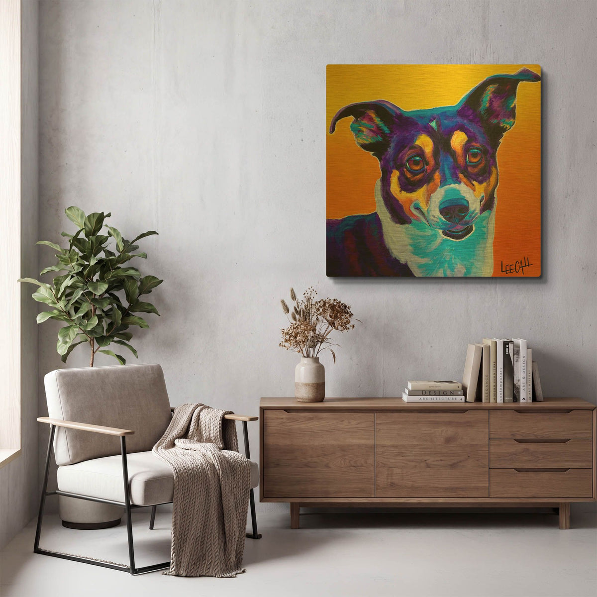 'Robert' By Dawg Painter Gold Metal Wall Art