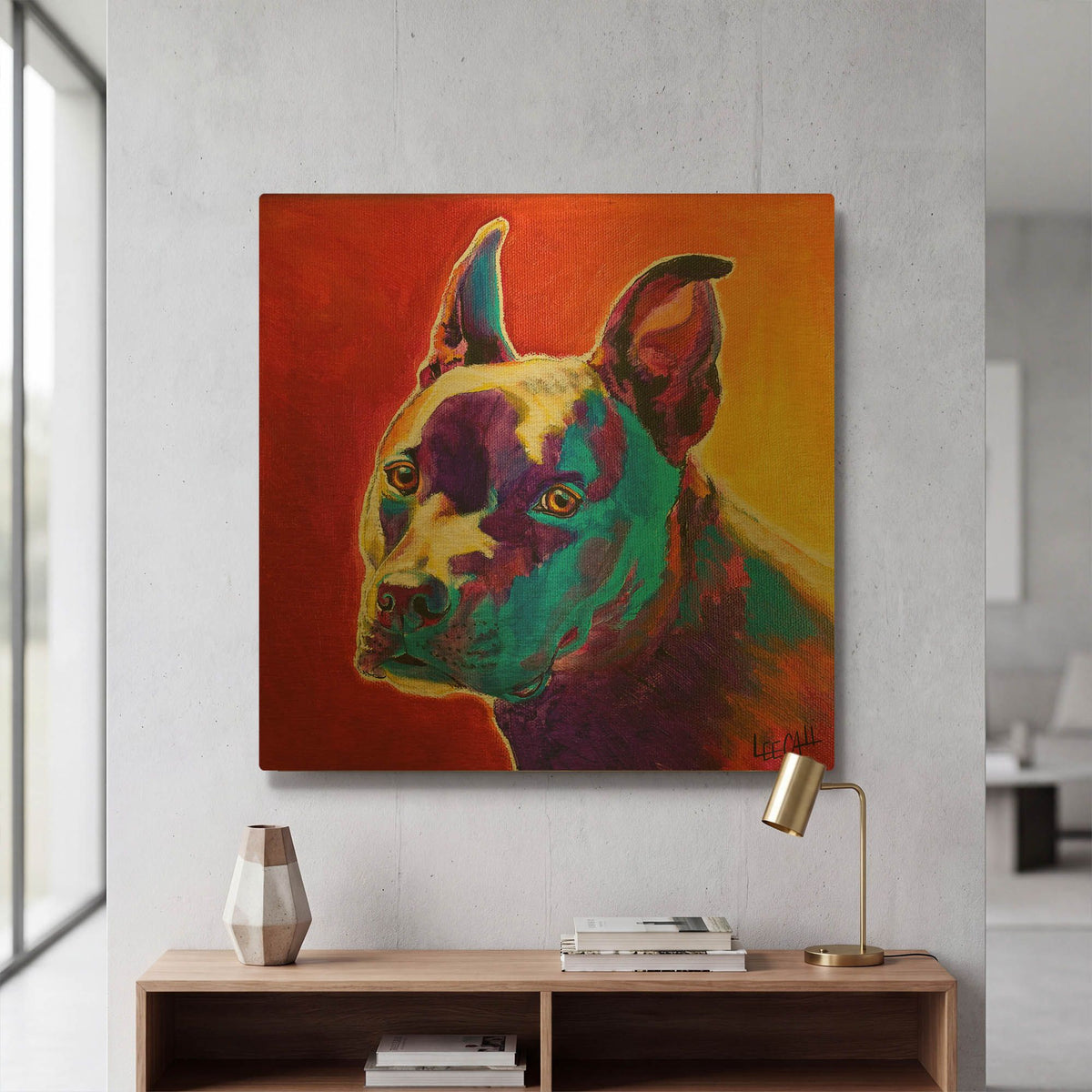 'Pitty' By Dawg Painter Gold Metal Wall Art