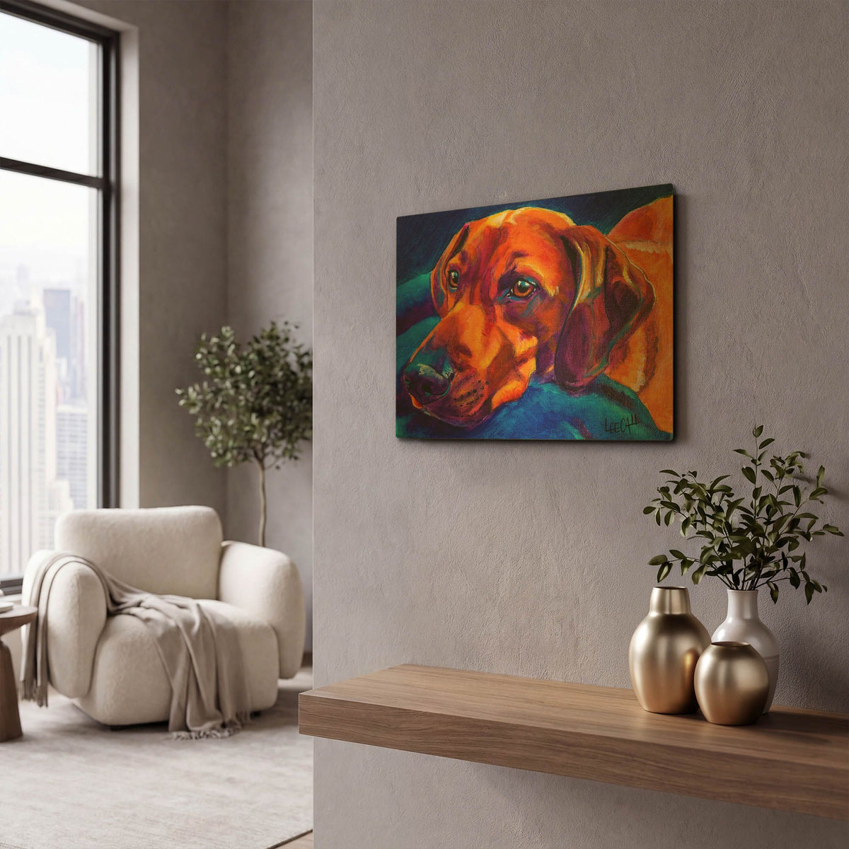 'Melted' By Dawg Painter Gold Metal Wall Art