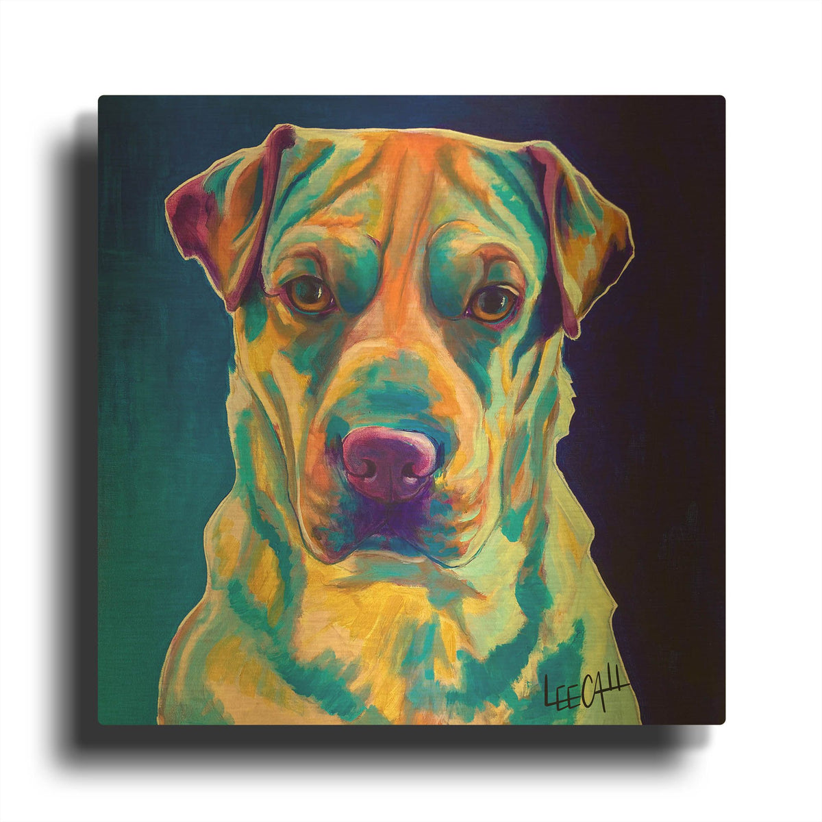 'Ethan' By Dawg Painter Gold Metal Wall Art