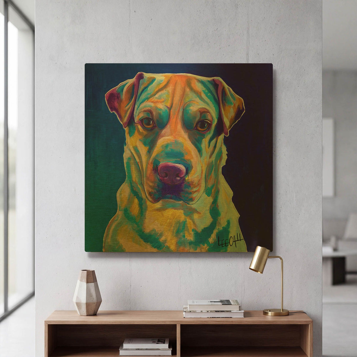 'Ethan' By Dawg Painter Gold Metal Wall Art