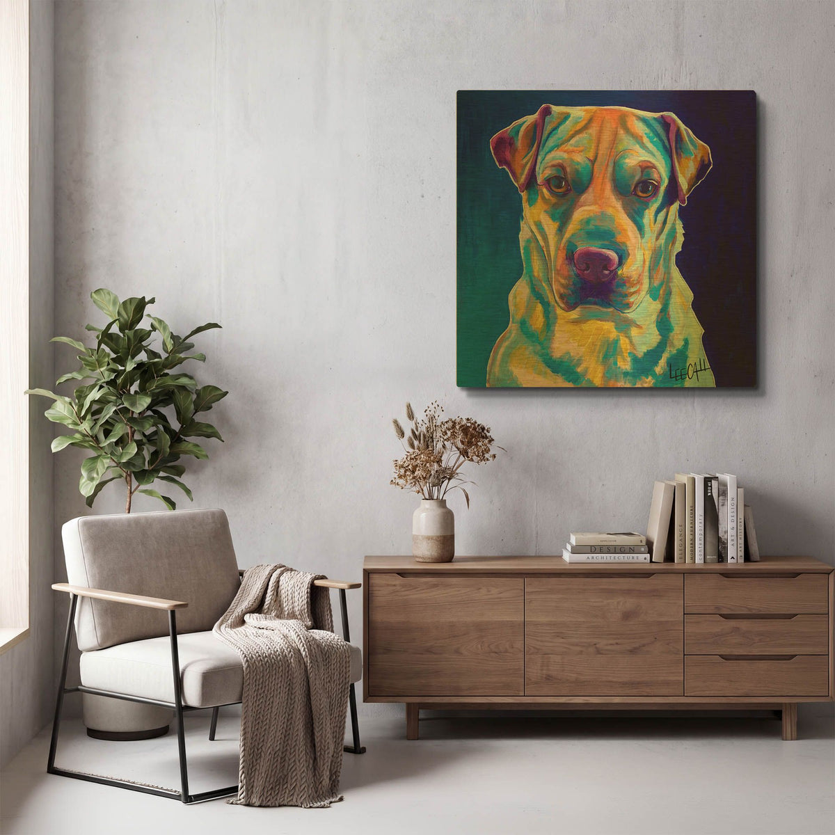 'Ethan' By Dawg Painter Gold Metal Wall Art