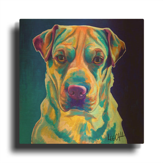'Ethan' By Dawg Painter Gold Metal Wall Art