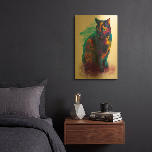 'Jackie' By Dawg Painter Gold Metal Wall Art