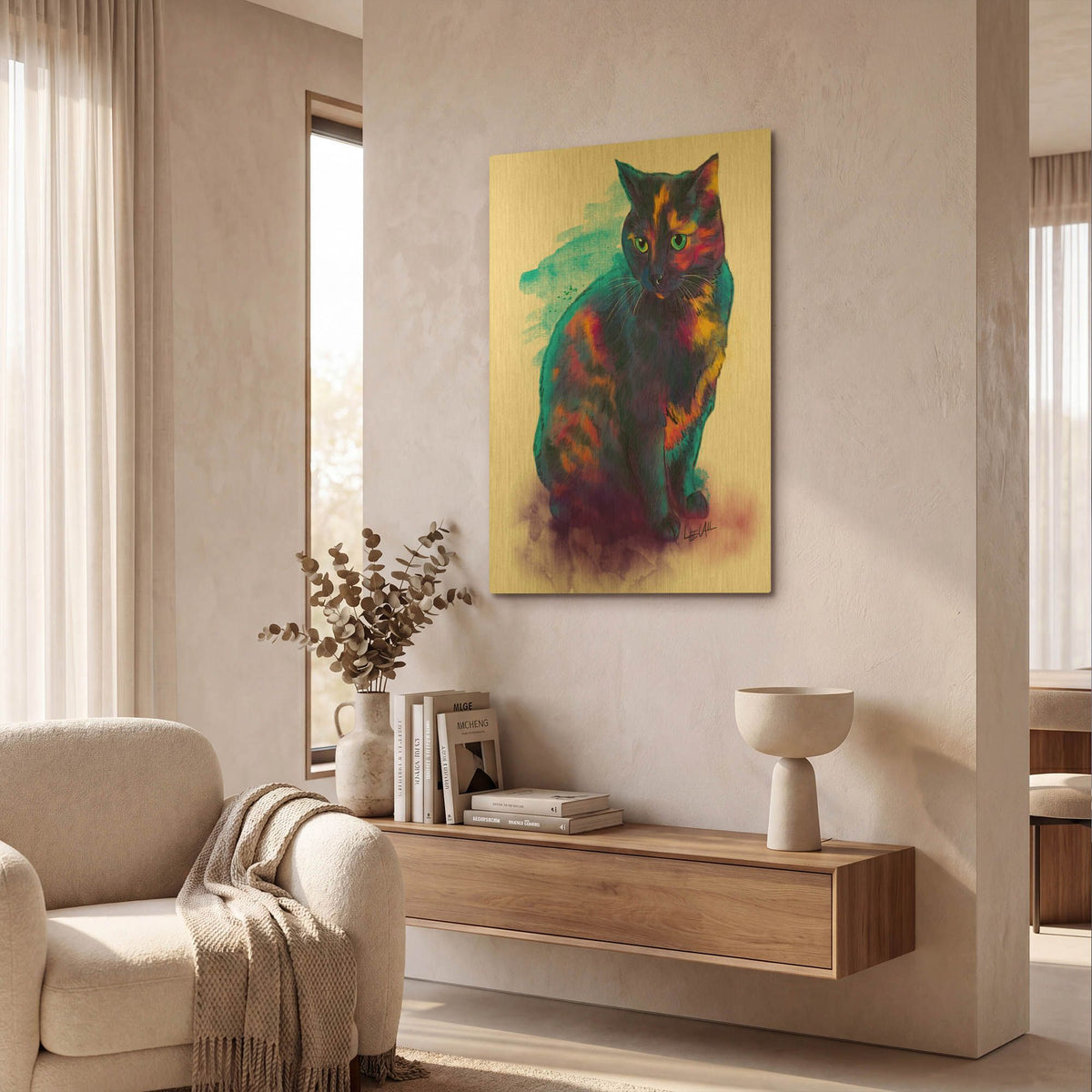 'Jackie' By Dawg Painter Gold Metal Wall Art