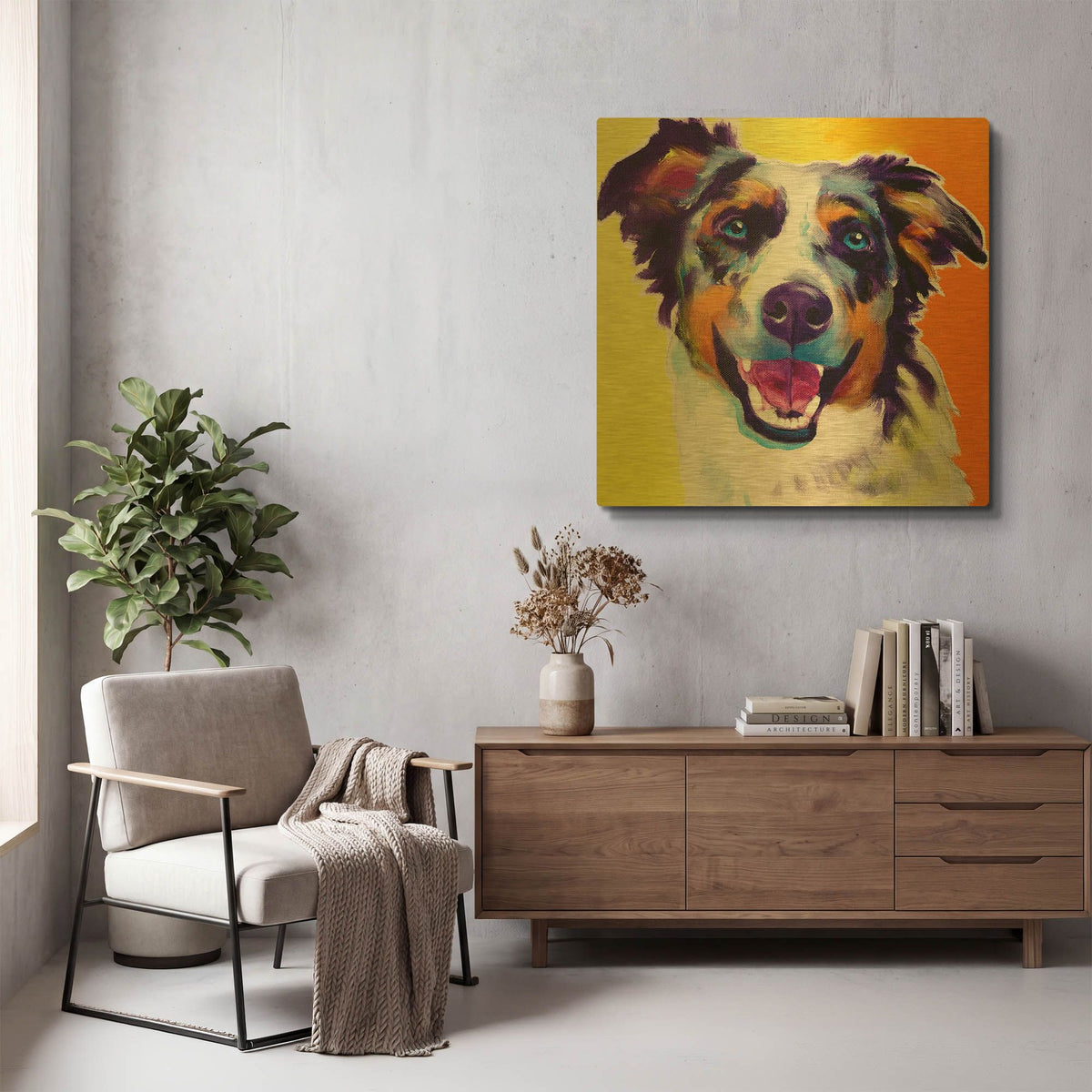 'Aussie - Storm' By Dawg Painter Gold Metal Wall Art