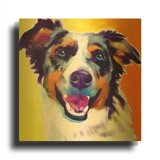 'Aussie - Storm' By Dawg Painter Gold Metal Wall Art