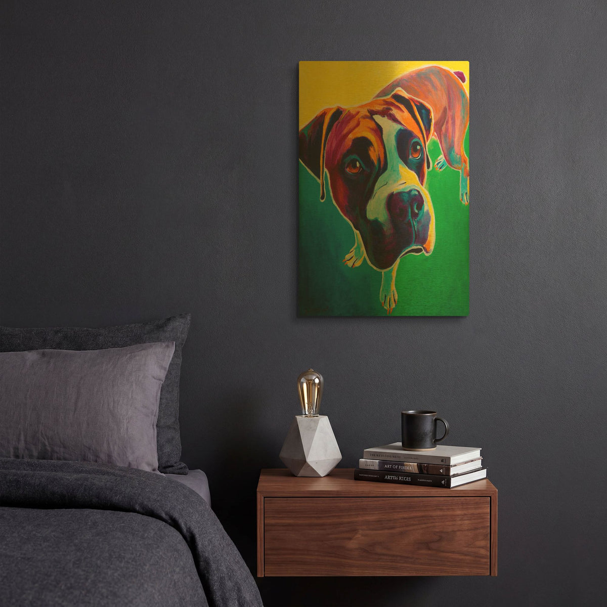 'Boxer - Johnny' By Dawg Painter Gold Metal Wall Art