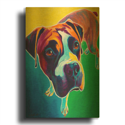 'Boxer - Johnny' By Dawg Painter Gold Metal Wall Art