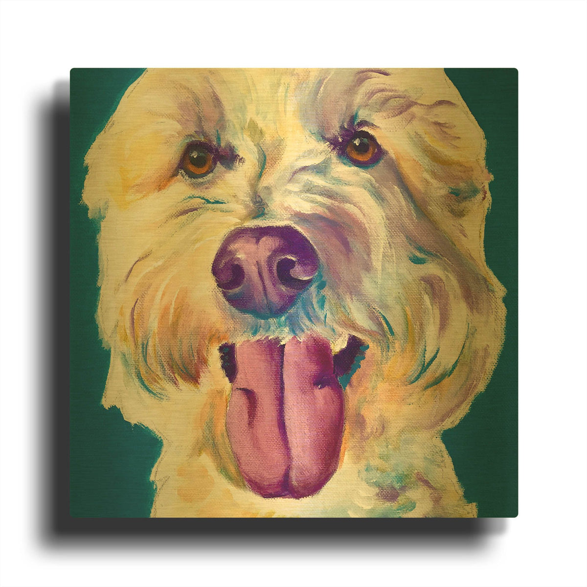 'Doodle - Hank' By Dawg Painter Gold Metal Wall Art