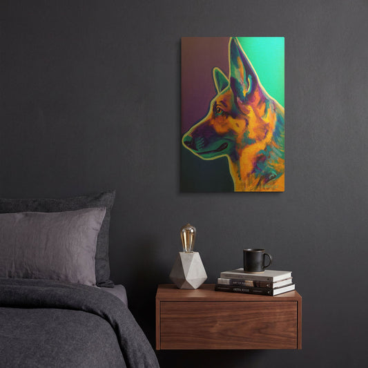 'Gsd - Schatze' By Dawg Painter Gold Metal Wall Art