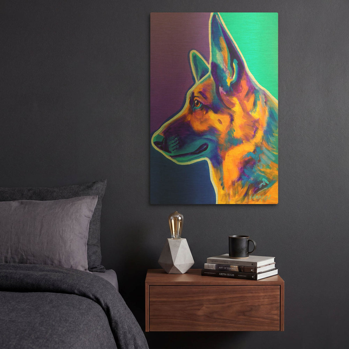 'Gsd - Schatze' By Dawg Painter Gold Metal Wall Art