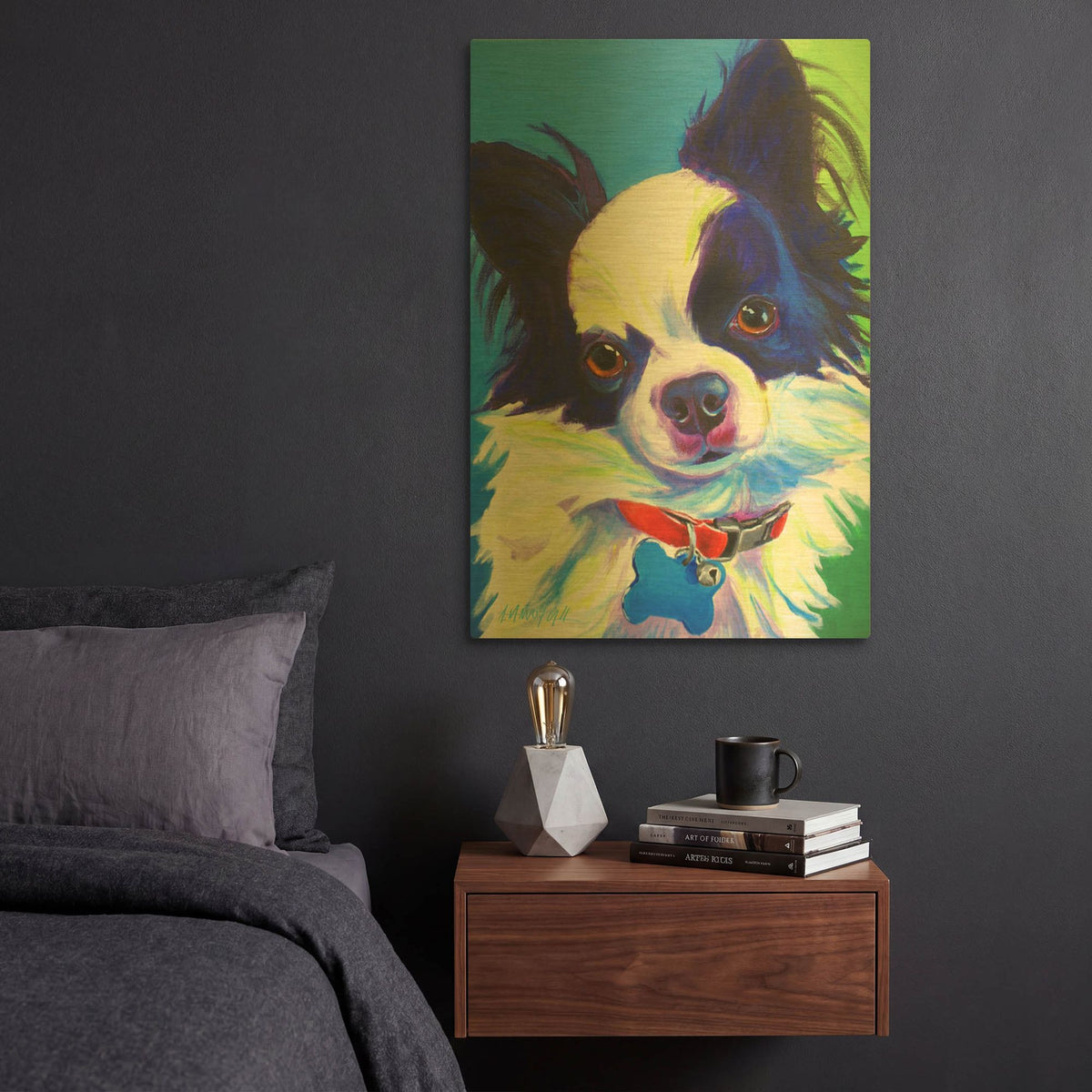 'Chihuahua - Esso Gomez' By Dawg Painter Gold Metal Wall Art