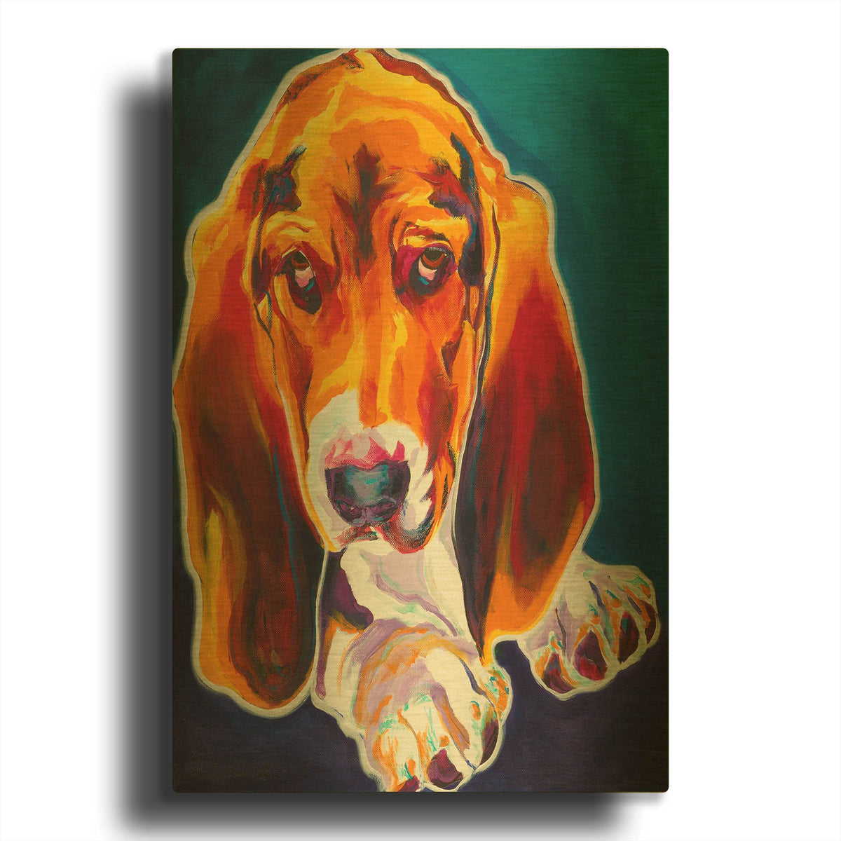 'Hound' By Dawg Painter Gold Metal Wall Art