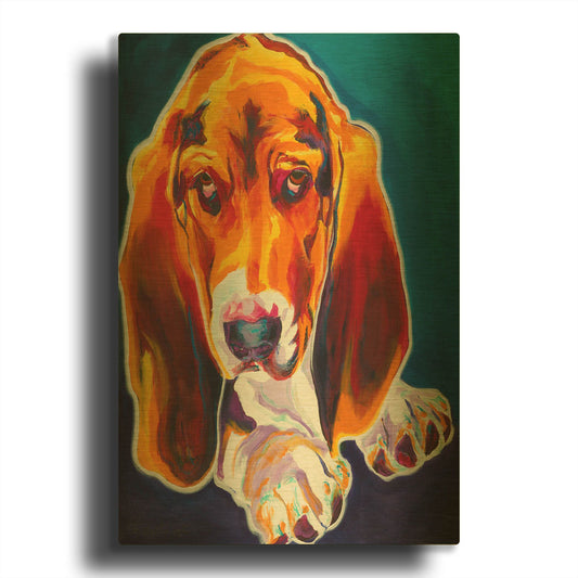'Hound' By Dawg Painter Gold Metal Wall Art