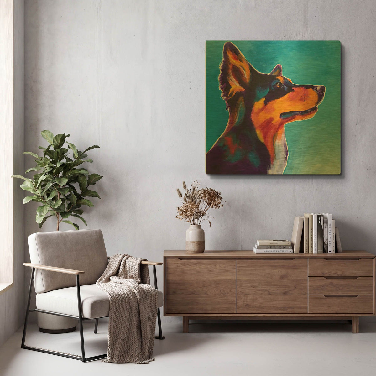 'Aussie - Kona' By Dawg Painter Gold Metal Wall Art