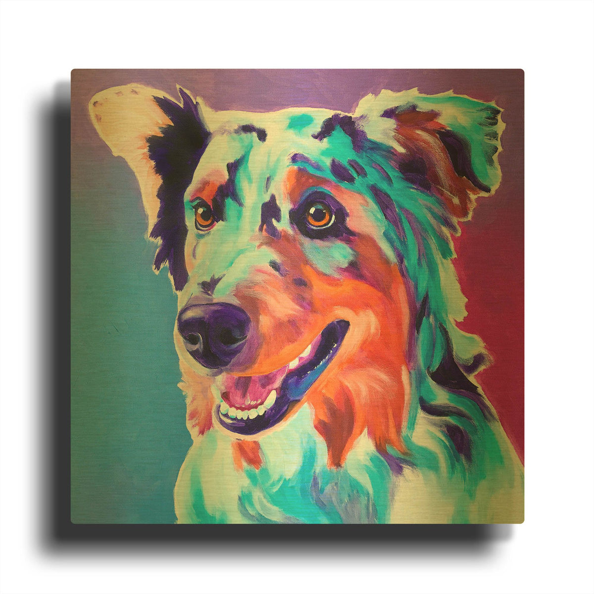 'Aussie - Pepper' By Dawg Painter Gold Metal Wall Art