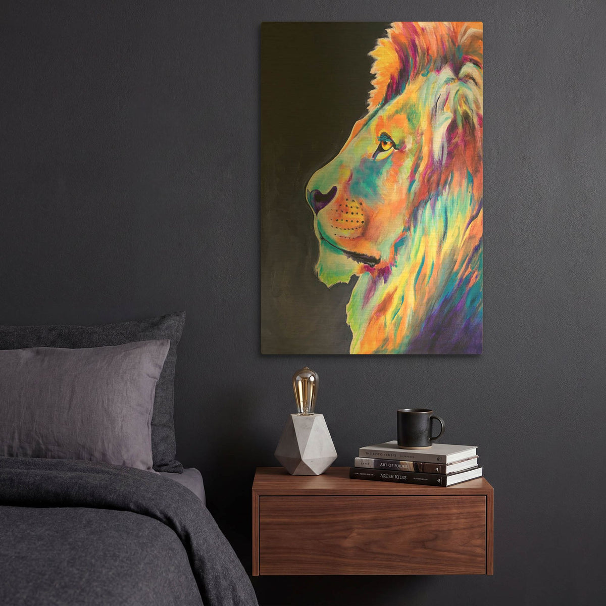 'Lion - Pride 2' By Dawg Painter Gold Metal Wall Art