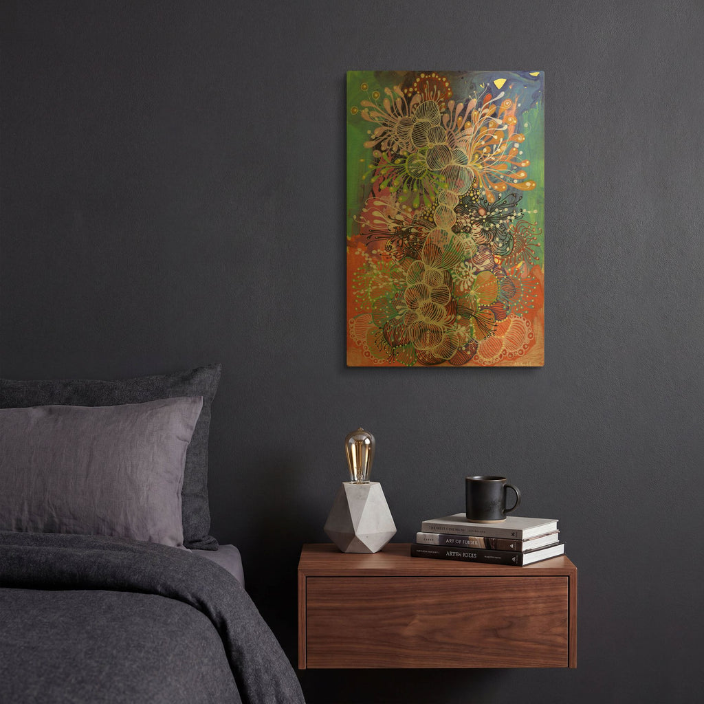 'Grow With Me' By Noemi Ibarz Gold Metal Wall Art
