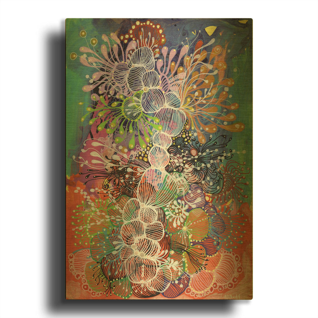 'Grow With Me' By Noemi Ibarz Gold Metal Wall Art