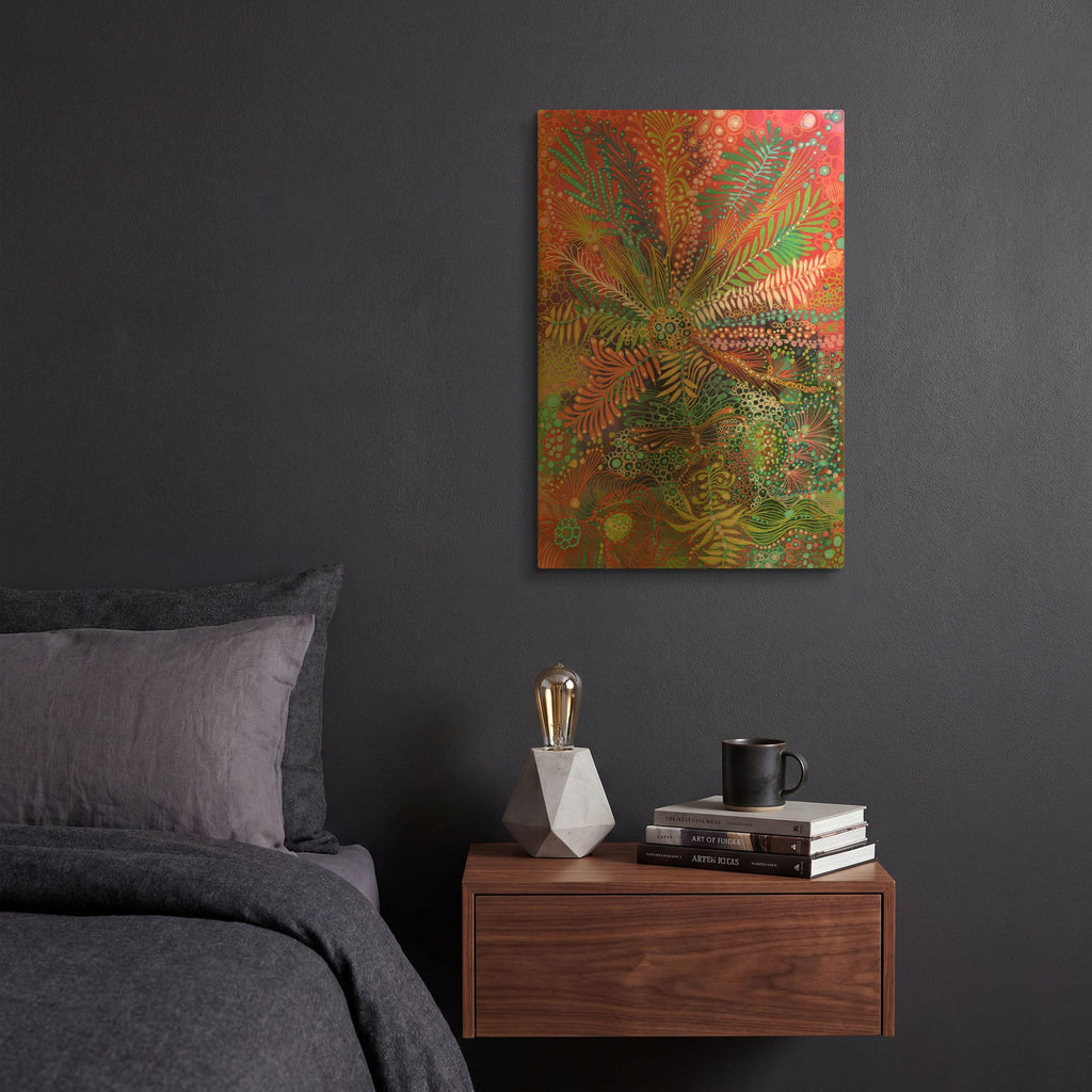 'Amplify' By Noemi Ibarz Gold Metal Wall Art