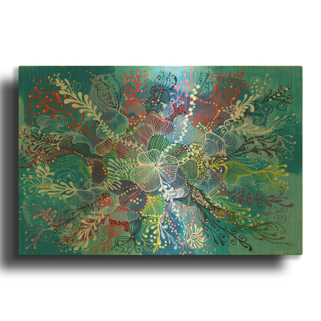 'Expand' By Noemi Ibarz Gold Metal Wall Art