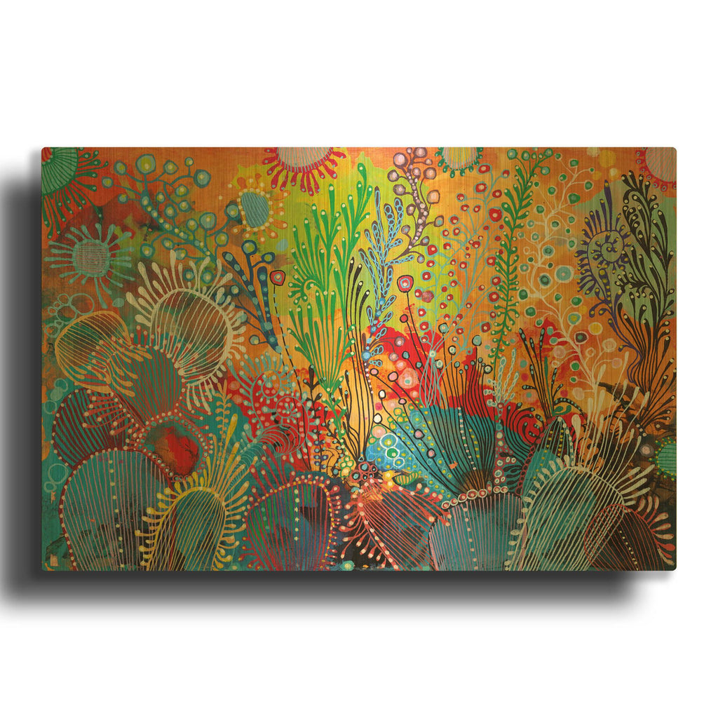'Cactus' By Noemi Ibarz Gold Metal Wall Art