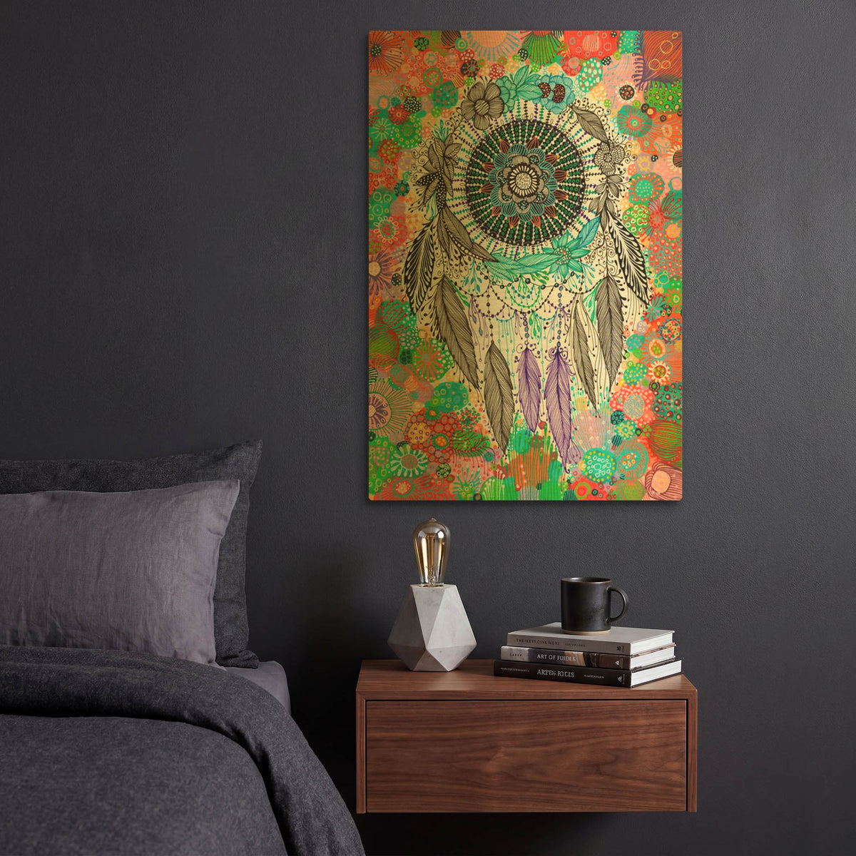 'Dream Catcher' By Noemi Ibarz Gold Metal Wall Art