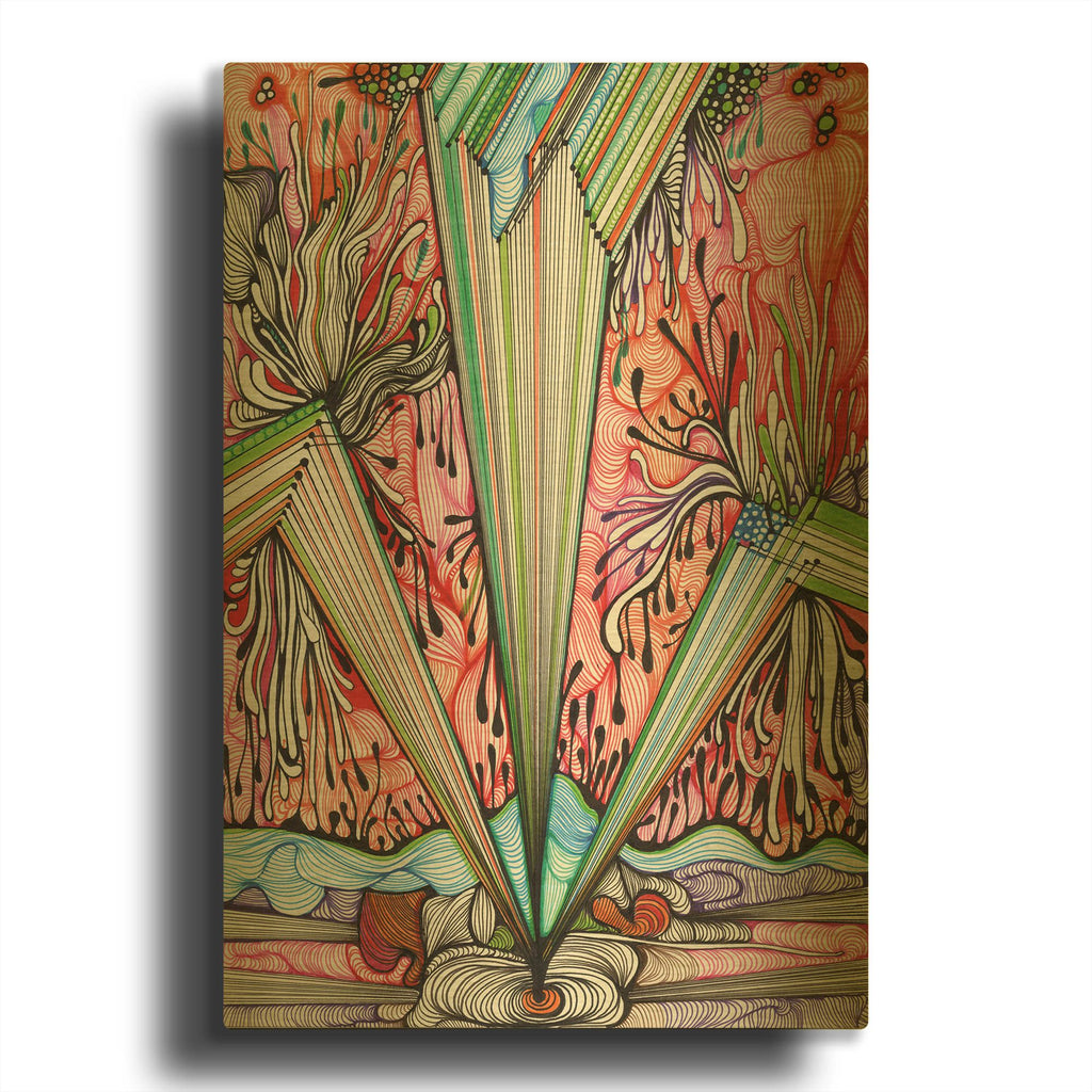 'Rays' By Noemi Ibarz Gold Metal Wall Art