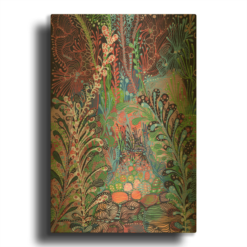 'In The Weeds' By Noemi Ibarz Gold Metal Wall Art