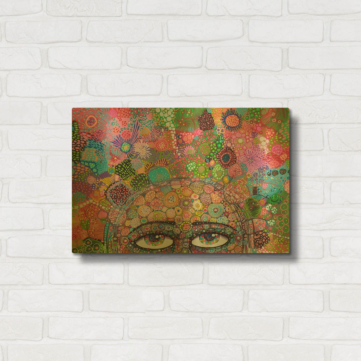 'Thoughts In My Head' By Noemi Ibarz Gold Metal Wall Art