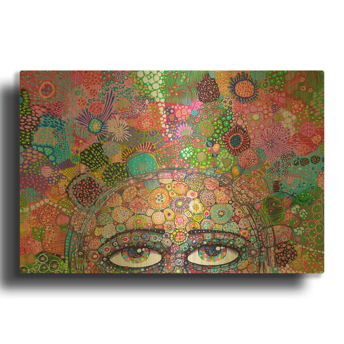 'Thoughts In My Head' By Noemi Ibarz Gold Metal Wall Art